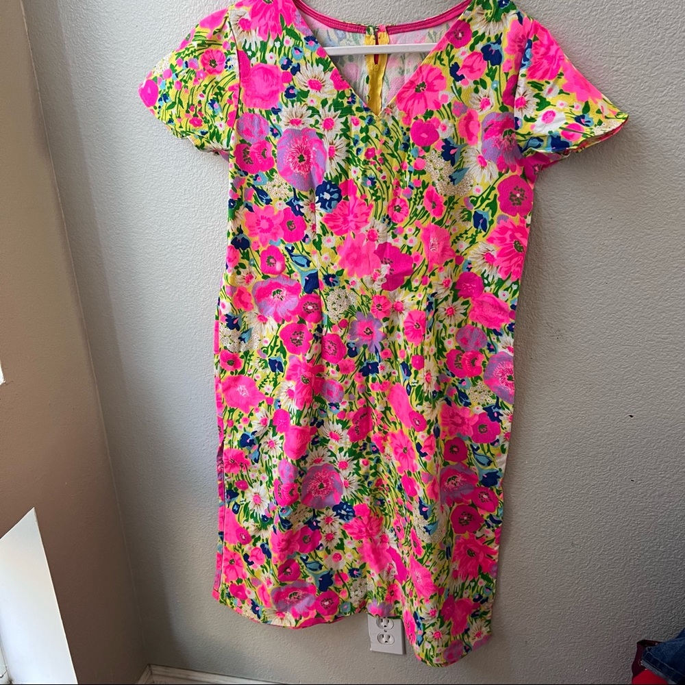 Vintage 1960 Handmade Mod Shift Short Sleeve Flow… - image 1